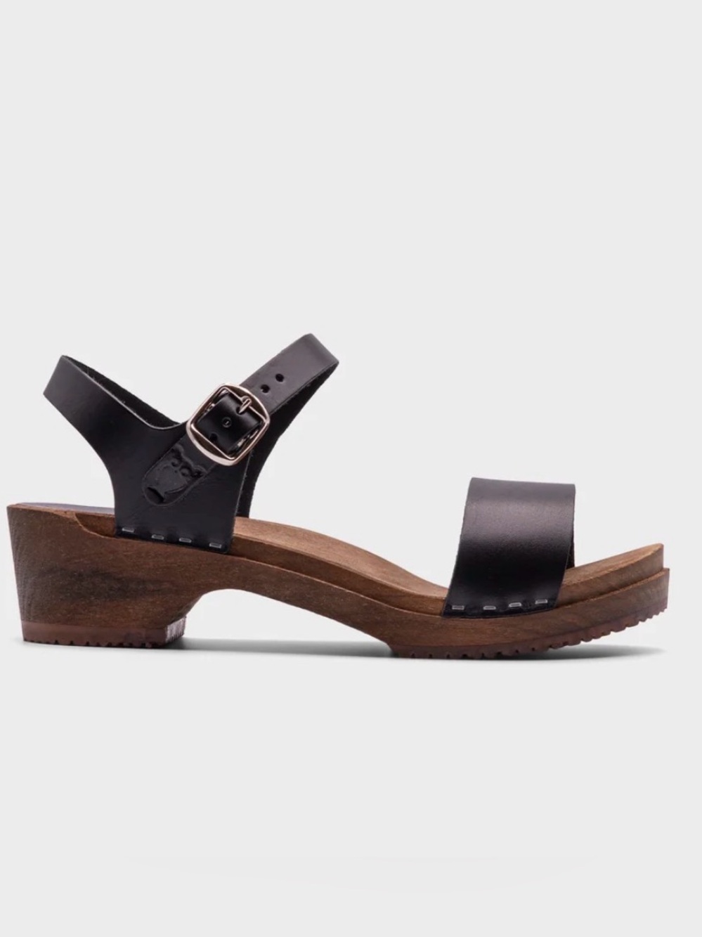 Sangren’s Black Leather Buckle Strap Sandals Size 41 (9.5)